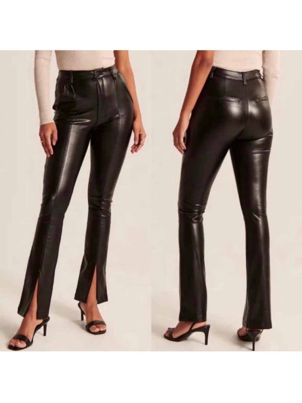 A&F The Skinny Ultra High Rise Leather Pants